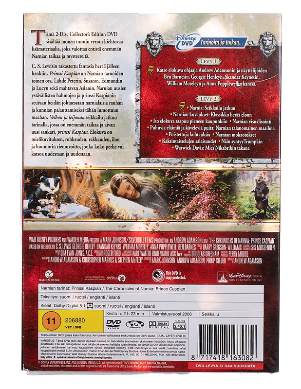 Narnian Tarinat: Prinssi Kaspian - DVD - DVD-elokuvat - 10105463786 - 1