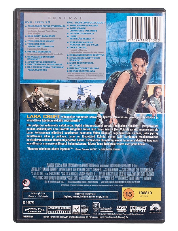 Lara Croft: Tomb Raider - DVD - DVD-elokuvat - 10105463825 - 1