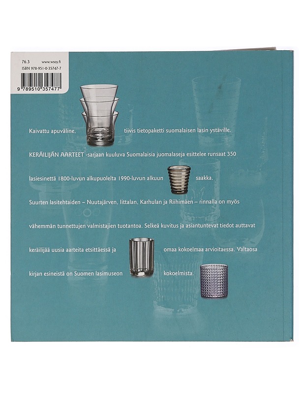 Suomalaisia juomalaseja : Keräilijän aarteet - Koivisto Kaisa - Tietokirjat ja oppaat - 10105463826 - 1