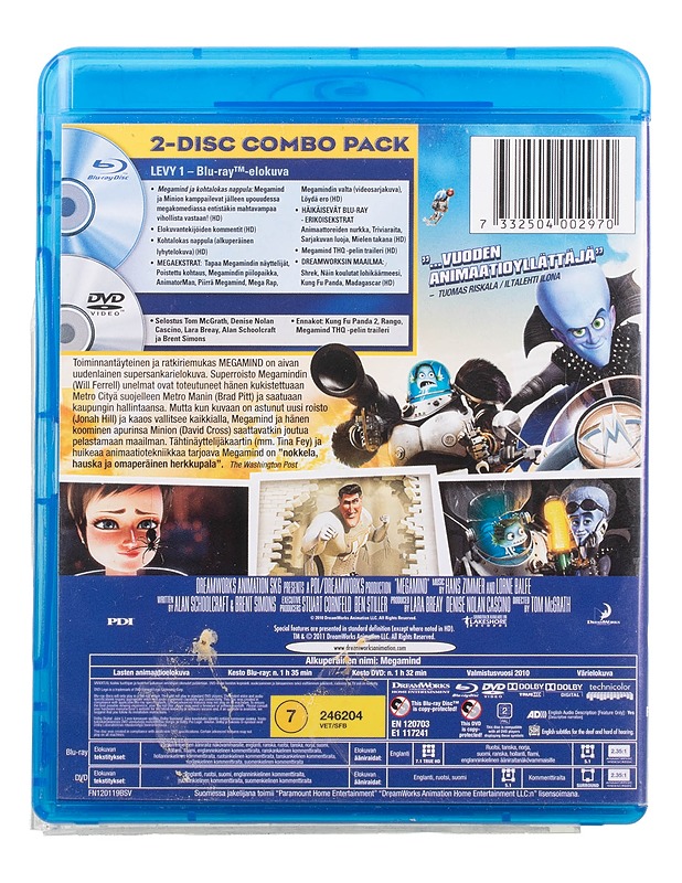 Megamind - Blu-ray + DVD - Blu-ray-levyt - 10105463959 - 1