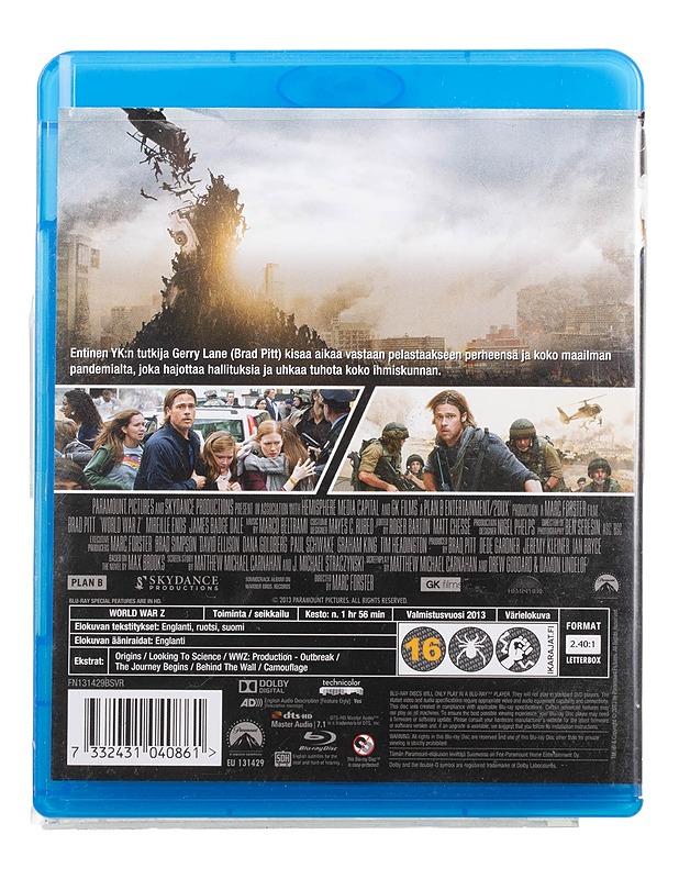 World War Z  -Blu-ray - Blu-ray-levyt - 10105463990 - 1
