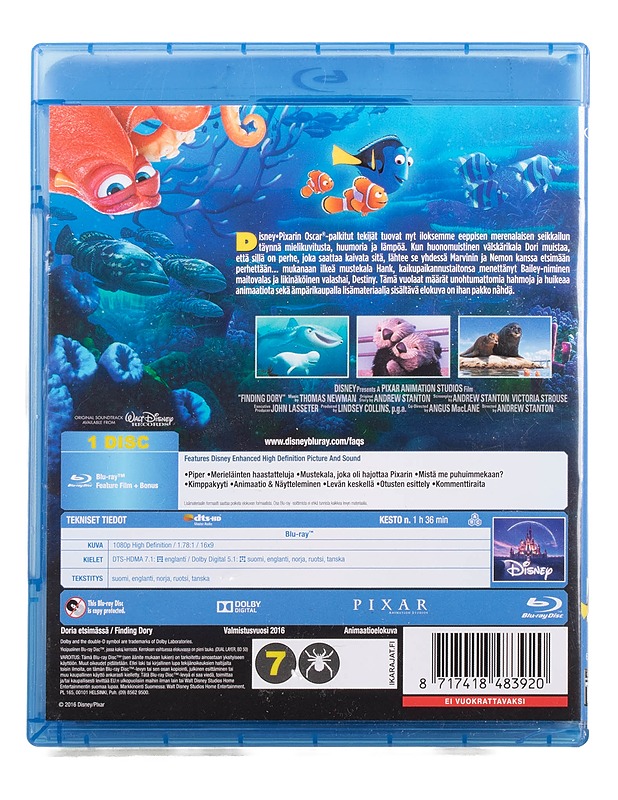 Doria etsimässä - Blu-ray - Blu-ray-levyt - 10105464060 - 1
