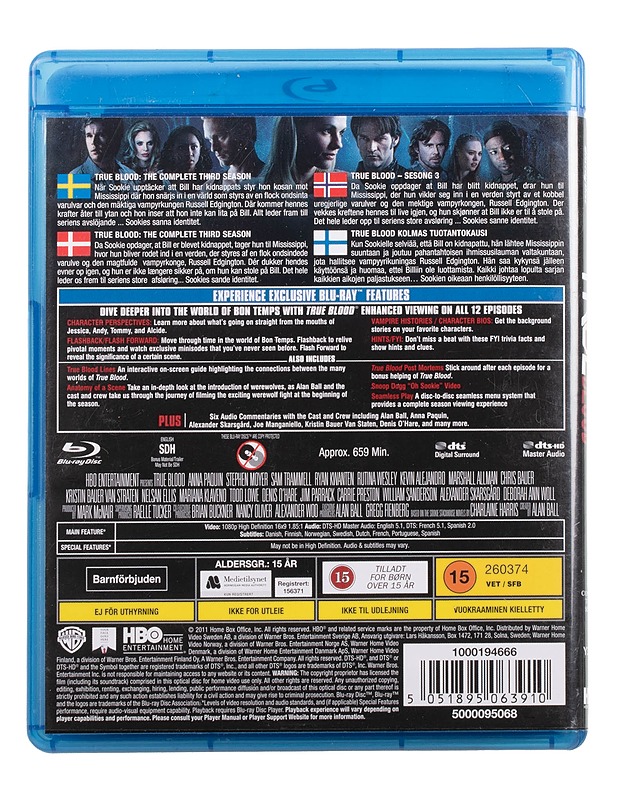 True Blood, Season 3 - Blu-ray - Blu-ray-levyt - 10105464085 - 1