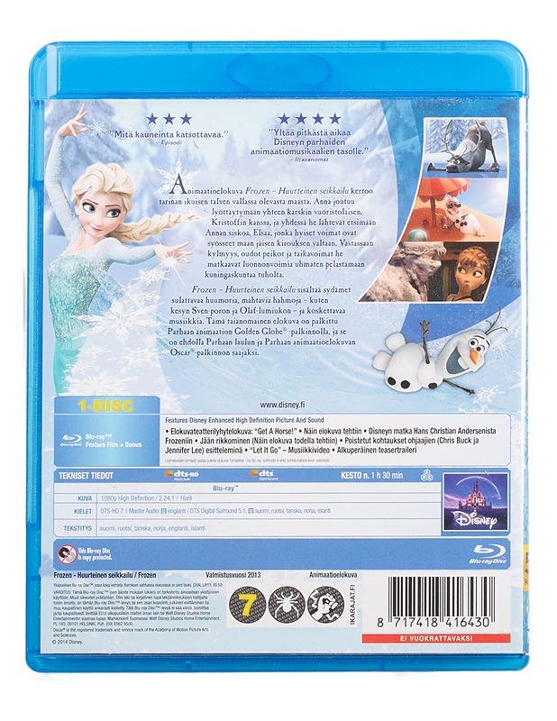 Frozen - Huurteinen seikkailu - Blu-ray - Blu-ray-levyt - 10105464105 - 1