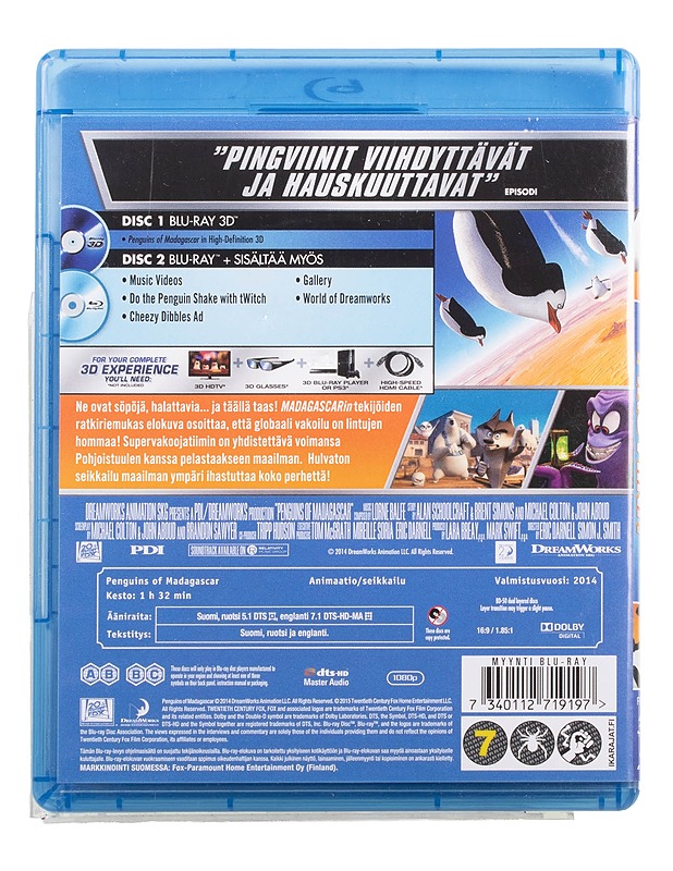 Madagaskarin pingviinit - Blu-ray - Blu-ray-levyt - 10105464108 - 1
