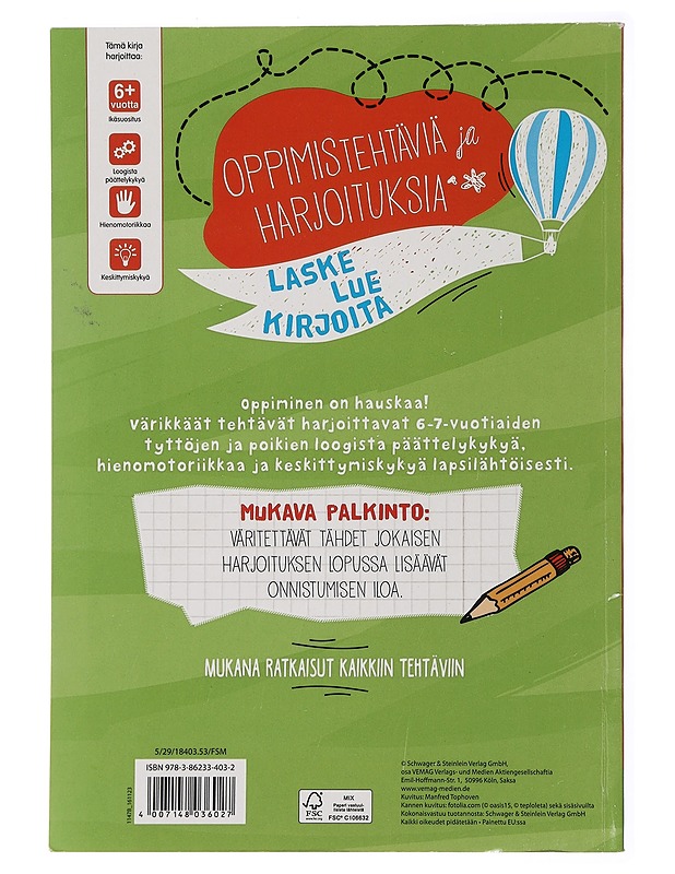 Oppimistehtäviä ja harjoituksia 6-7 - vuotiaille - Lastenkirjat - 10105464150 - 1