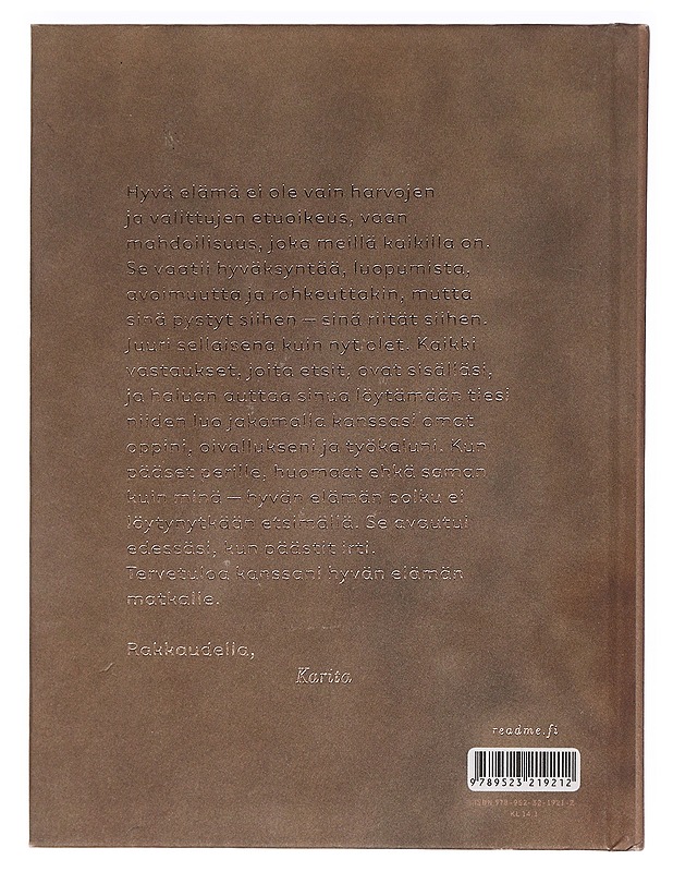 Hyvä elämä / rakkaudella Karita - Tykkä, Karita - Ruokakirjat - 10105464189 - 1