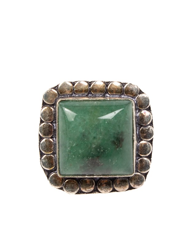 Vintage sormus vihreällä kivellä - Korut - 10105464242 - 3