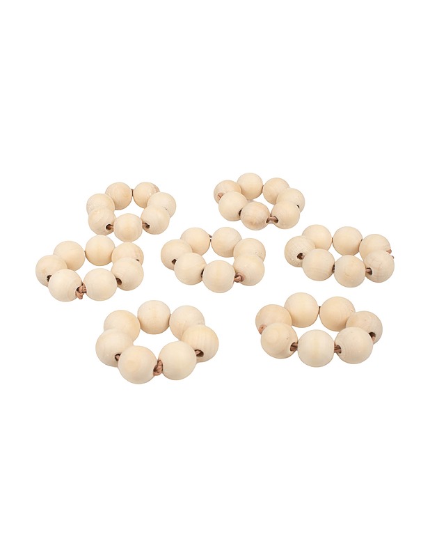 Puinen lautasliinarengas, 7 kpl - Tarjoiluastiat - 10105464265 - 0