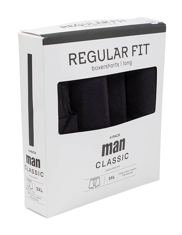 MAN Classic bokserishortsit, 4 kpl, 3XL - Alusvaatteet - 10105464393 - 0