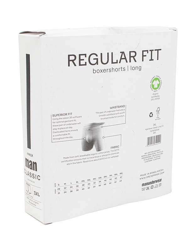 MAN Classic bokserishortsit, 4 kpl, 3XL - Alusvaatteet - 10105464393 - 1