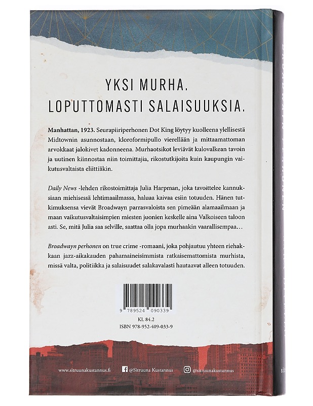 Broadwayn perhonen - DiVello, Sara - Jännitys ja dekkarit - 10105464411 - 1