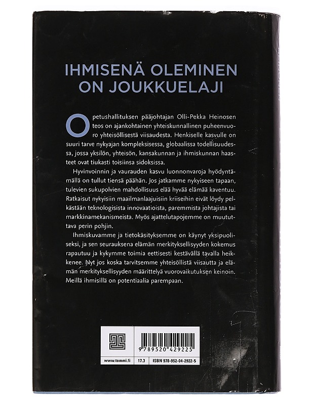 Eletään ihmisiksi : yhteisöllistä viisautta etsimässä - Olli-Pekka Heinonen - Tietokirjat ja oppaat - 10105464487 - 1