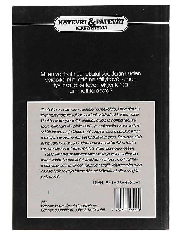 Vanhojen huonekalujen kunnostus - Tunberg, Britta - Tietokirjat ja oppaat - 10105464495 - 1