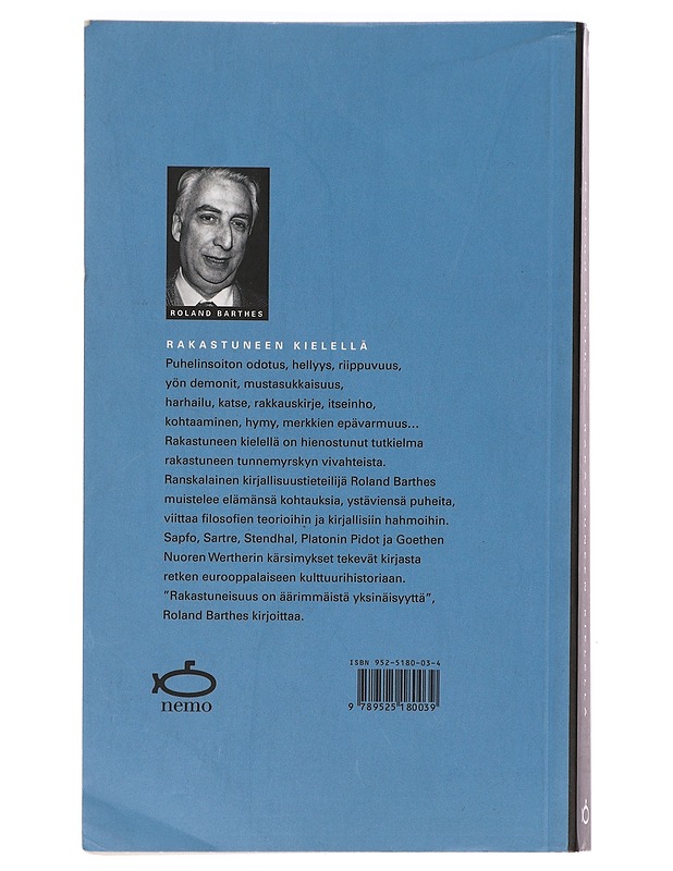 Rakastuneen kielellä - Barthes, Roland - Romaanit ja novellit - 10105464537 - 1
