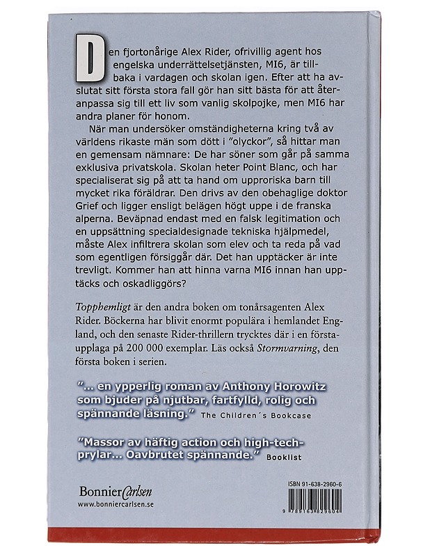 Topphemligt - Horowitz, Anthony - Romaanit ja novellit - 10105464562 - 1