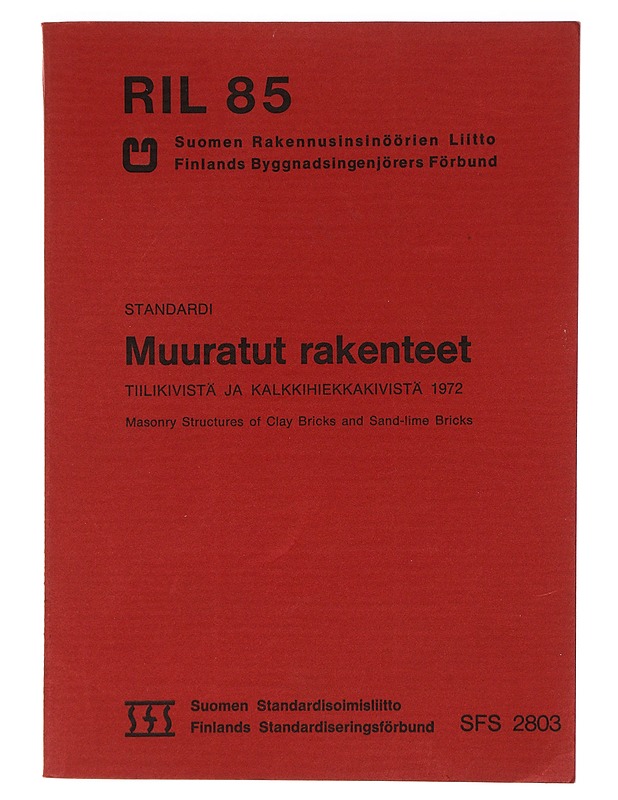 Muuratut rakenteet - Suomen Rakennusinsinöörien liitto - Puutarha- ja remontointikirjat - 10105464690 - 0