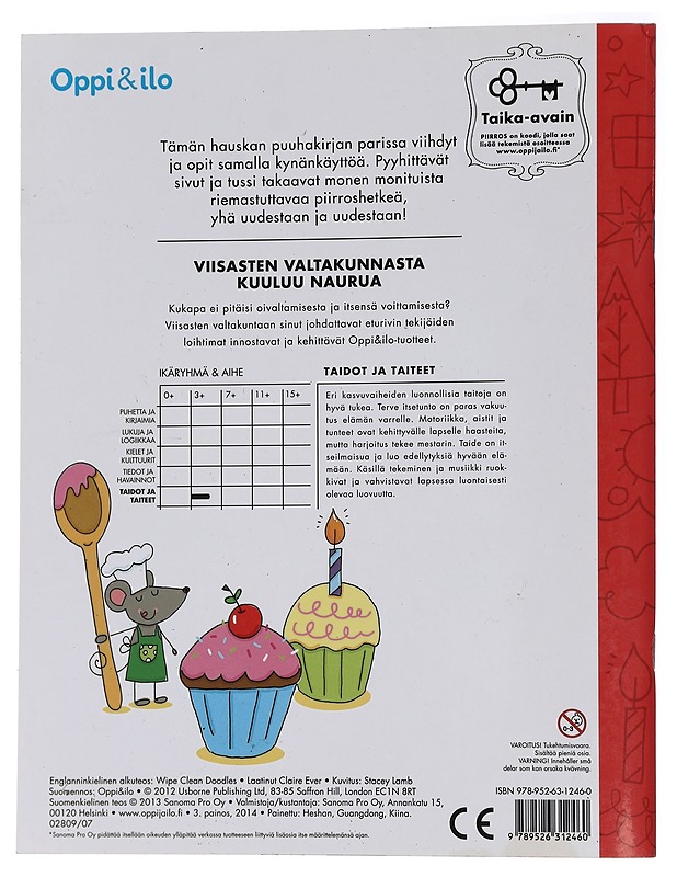 Pyyhittävät Piirrokset -puuhakirja 3+ : Riemukasta piirrospuuhaa - Sanoma Pro - Lastenkirjat - 10105464770 - 1