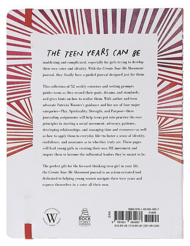 Create Your Me Movement : an Empowering Guided Journal for Girls - Wooster, Patricia - Tietokirjat ja oppaat - 10105464795 - 1