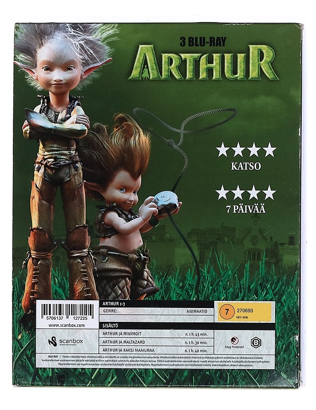 Arthur: 3-Blu-Ray Box - Blu-ray - Blu-ray-levyt - 10105464802 - 1