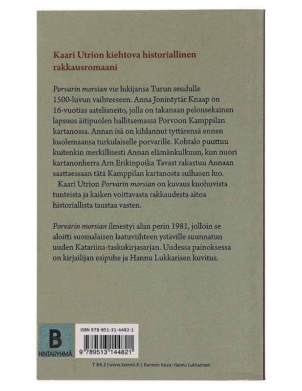Porvarin morsian - Utrio, Kaari - Historiakirjat - 10105464861 - 1