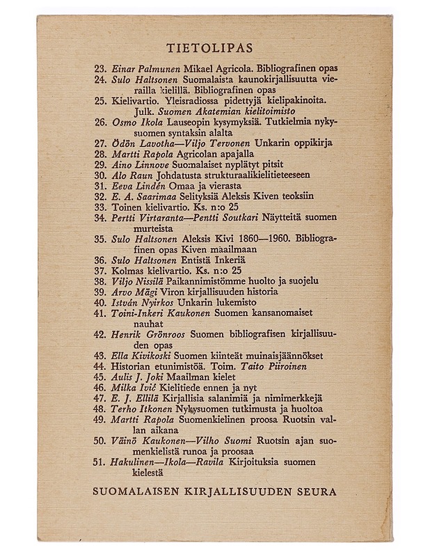 Perinnetietoa - Vuorela, Toivo - Tietokirjat ja oppaat - 10105464879 - 1