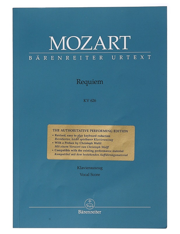 Mozart Bärenreiter urtext Requiem KV 626 - Musiikki- ja elokuvakirjat - 10105464938 - 0