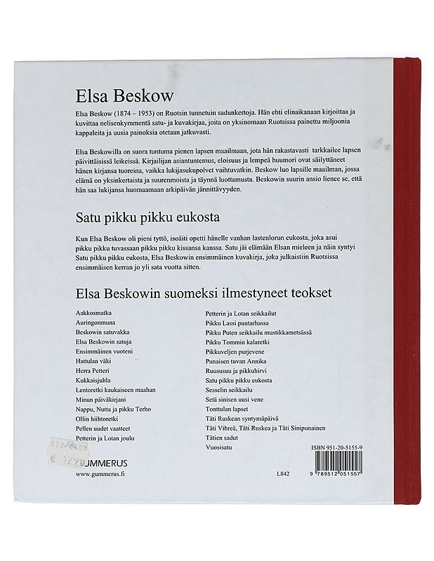 Satu pikku, pikku eukosta - Beskow, Elsa - Lastenkirjat - 10105464956 - 1