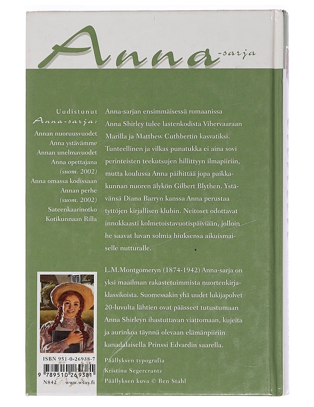 Annan nuoruusvuodet - Montgomery, L. M. - Elämäkerrat ja muistelmat - 10105465016 - 1