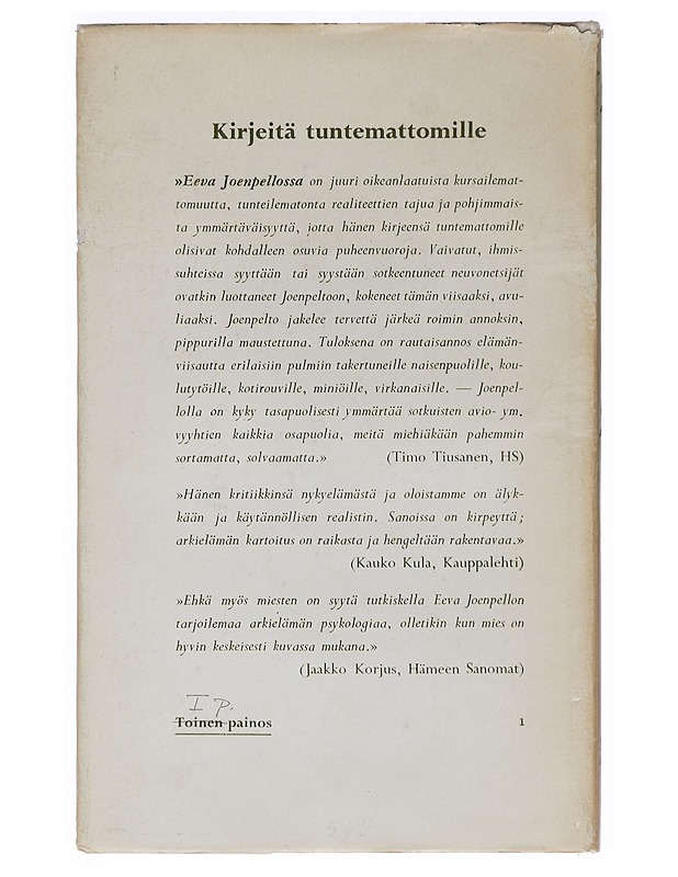 Naisten kesken - Eeva Joenpelto - Romaanit ja novellit - 10105465028 - 1