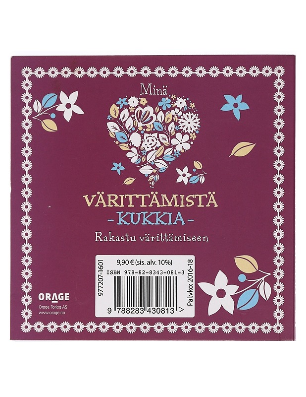 VÄRITTÄMISTÄ KUKKIA - Harrastekirjat - 10105465125 - 1