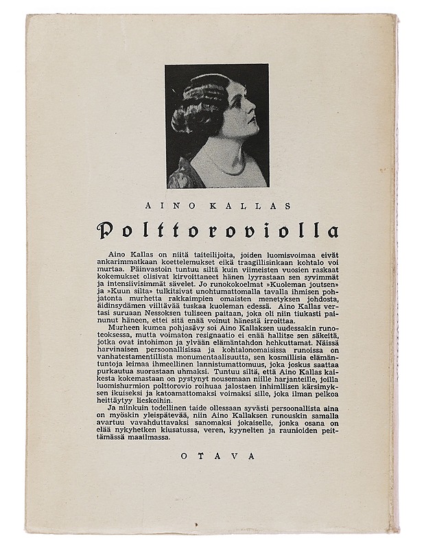 Poltto roviolla: runoja Aino Kallas - Runot ja näytelmät - 10105465160 - 1
