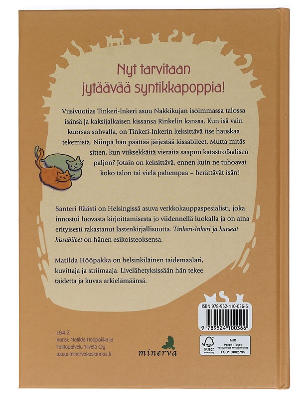 Tinkeri-Inkeri ja karseat kissabileet - Räästi, Santeri - Lastenkirjat - 10105465166 - 1