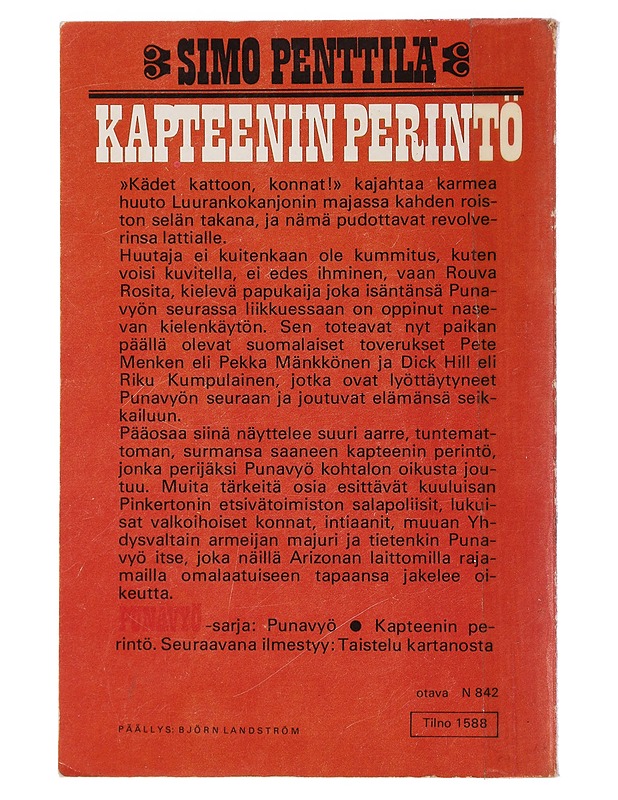 Kapteenin Perintö - Punavyön seikkailuja - Kaunokirjallisuus - 10105465237 - 1