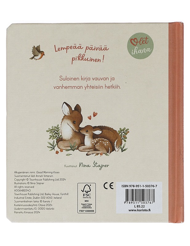 Suloisia hetkiä : suukkoja päivän touhuihin - Stajner, Nina - Lastenkirjat - 10105465336 - 1