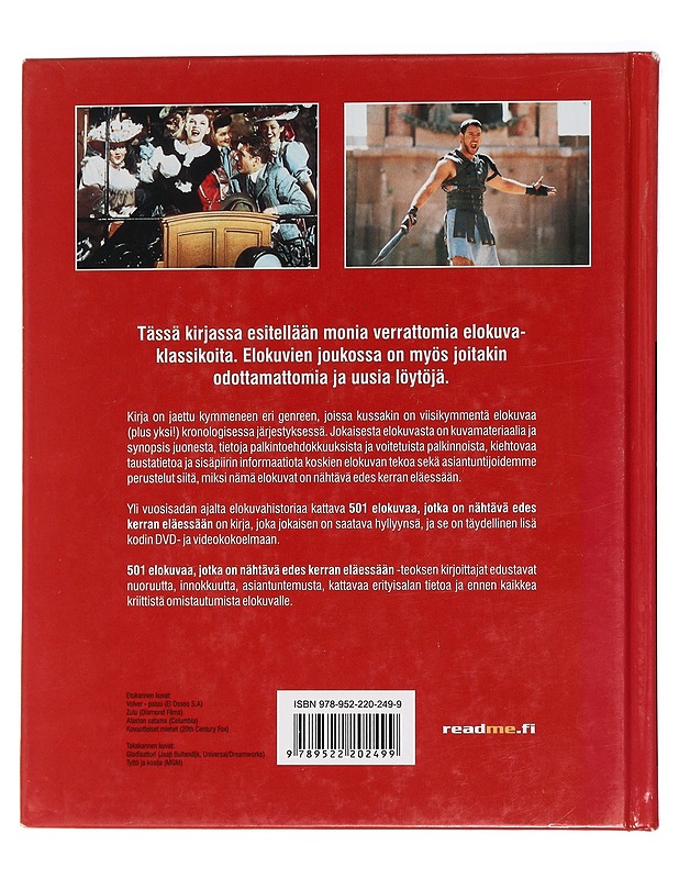 501 elokuvaa, jotka on nähtävä kerran eläessään - Haavisto, Laura - Historiakirjat - 10105465406 - 1