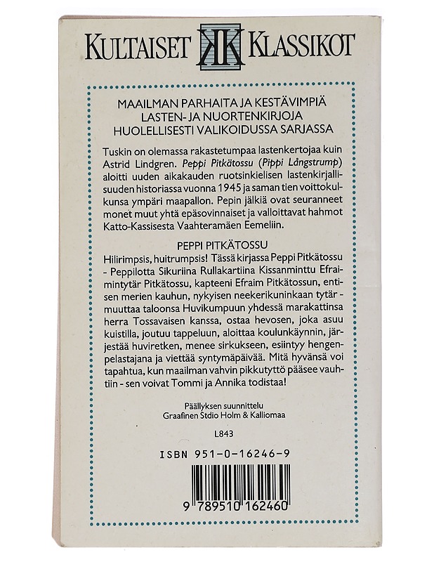 Peppi Pitkätossu - Lindgren, Astrid - Lastenkirjat - 10105465423 - 1