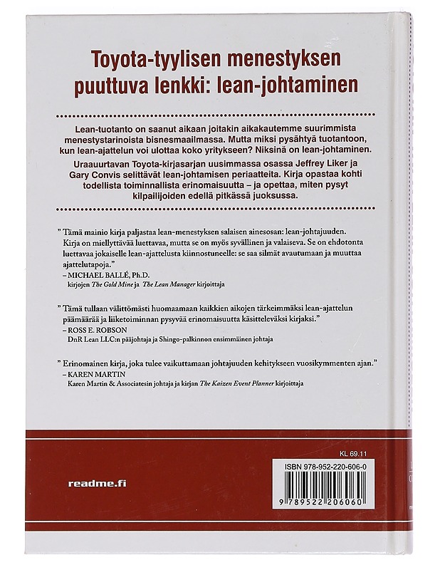 Toyotan tapa lean-johtamiseen - Liker, Jeffrey K. - Tietokirjat ja oppaat - 10105465511 - 1