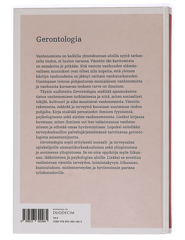 Gerontologia - Rantanen, Taina - Tietokirjat ja oppaat - 10105465555 - 1