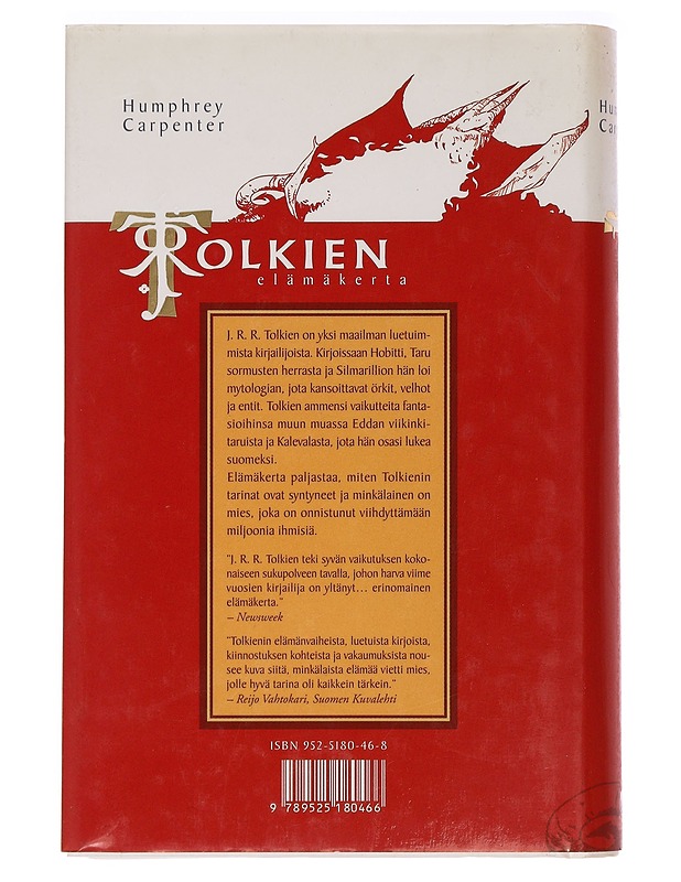 Tolkien : elämäkerta - Carpenter, Humphrey - Elämäkerrat ja muistelmat - 10105465586 - 1