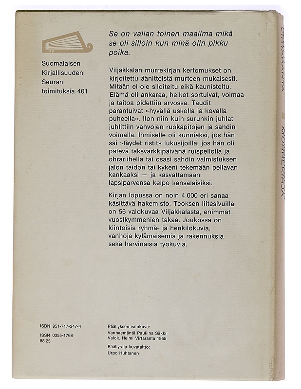 Viljakkalan murrekirja - Pertti Virtaranta - Elämäkerrat ja muistelmat - 10105465604 - 1