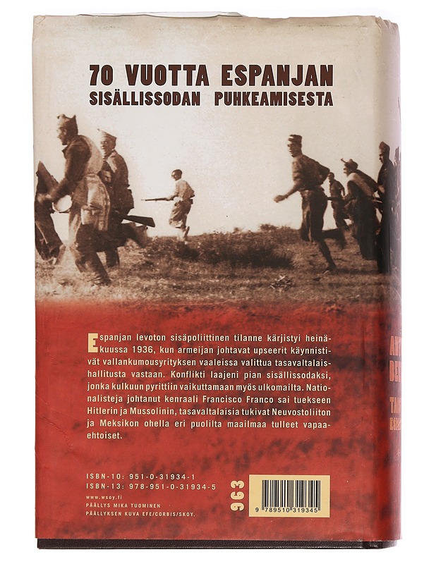 Taistelu Espanjasta : Espanjan sisällissota 1936-1939 - Beevor, Antony - Historiakirjat - 10105465628 - 1