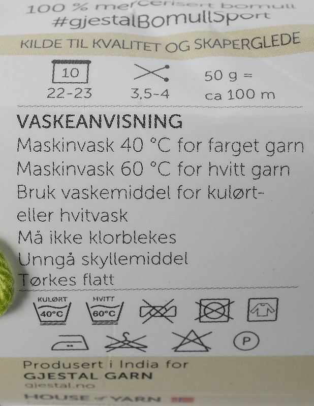 GJESTAL Bomull Sport neulelanka, 50 g - Käsityö - 10105465746 - 1