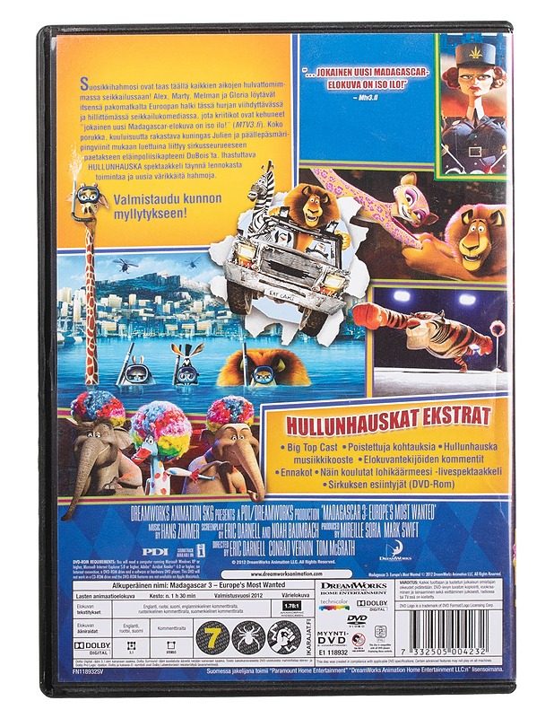 Dreamworks Madagascar 3 - DVD - DVD-elokuvat - 10105465821 - 1