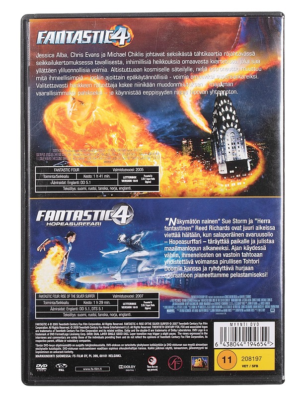 Fantastic 4: 1 ja Hopeasurffari - DVD - DVD-elokuvat - 10105465844 - 1