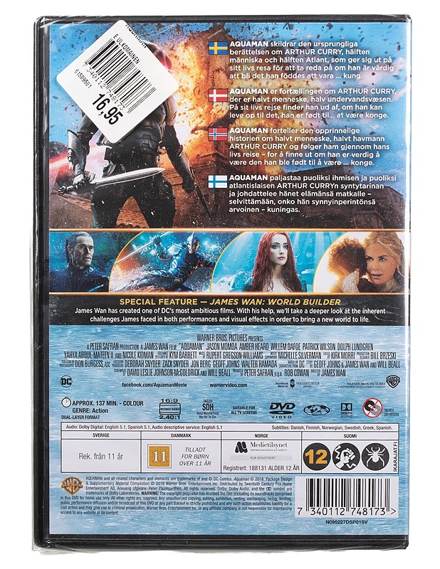 Aquaman - DVD - DVD-elokuvat - 10105465858 - 1