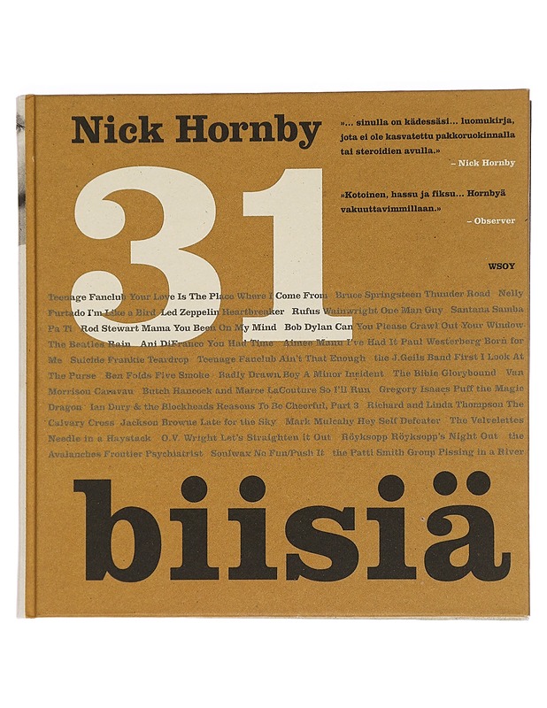 31 biisiä - Hornby, Nick - Elämäkerrat ja muistelmat - 10105465874 - 0