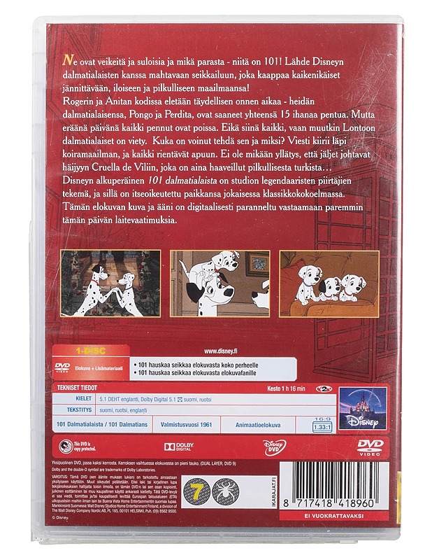 101 dalmatialaista - DVD - DVD-elokuvat - 10105465872 - 1