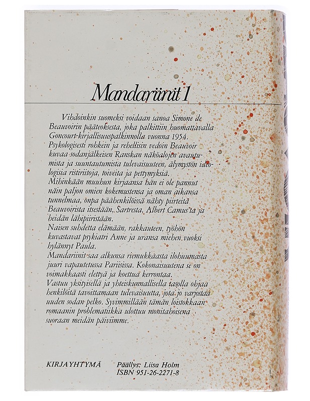 Mandariinit. 1 - Beauvoir, Simone de - Kaunokirjallisuus - 10105465894 - 1