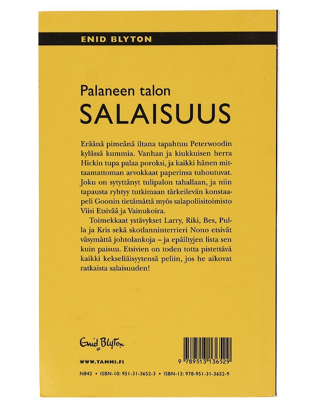 Palaneen talon salaisuus - Blyton, Enid - Nuorten kirjat - 10105465938 - 1